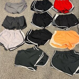 Nike Women's Athletic Shorts - Black, Gray, Red, Orange